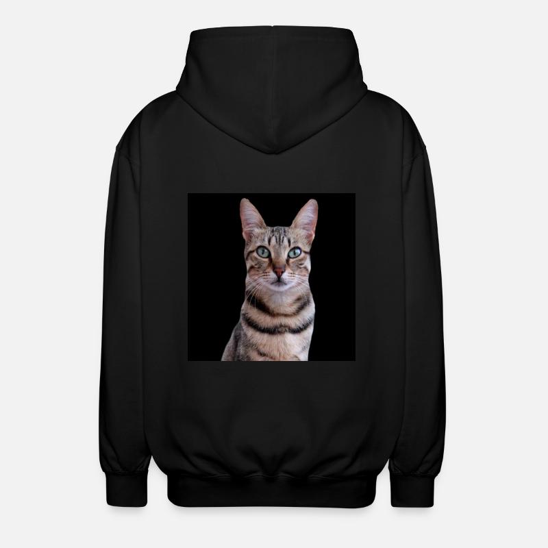 Katze Katzen - Unisex Kapuzenjacke - Schwarz