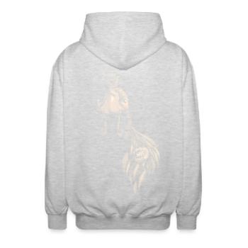 Someone NOT something - Unisex Kapuzenjacke - Hellgrau meliert - Hinten - AI Model Male 185 light (185cm)