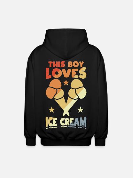 Dieser Junge liebt Eiscreme - Unisex Kapuzenjacke - Schwarz