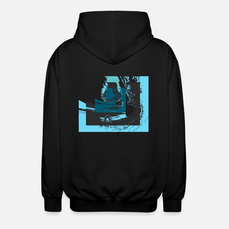 vagues - Veste à capuche unisexe - noir