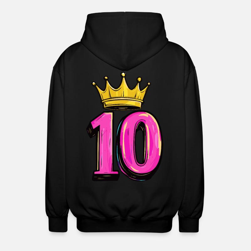 Couronne à 10 chiffres - Veste à capuche unisexe - noir