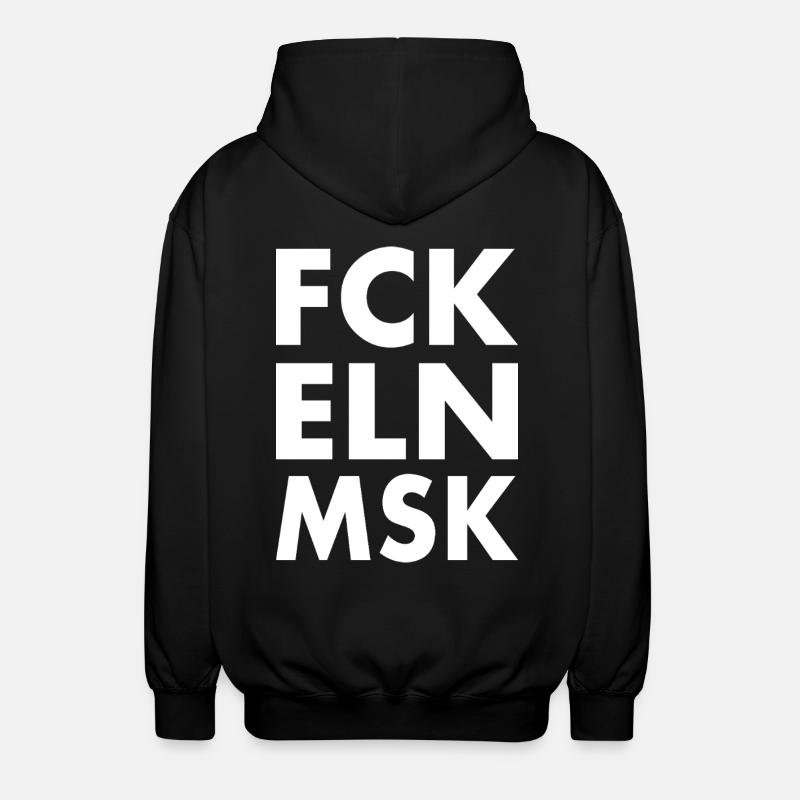 Fck eln msk - Unisex Kapuzenjacke - Schwarz