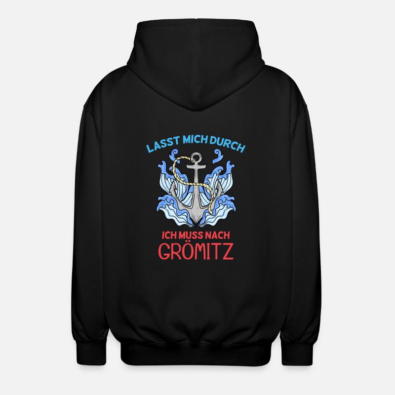 Grömitz Spruch - Unisex Kapuzenjacke - Schwarz