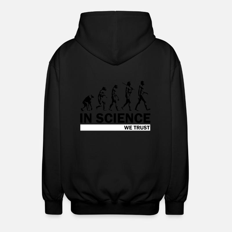 Science Evolution - Unisex Hooded Jacket - black