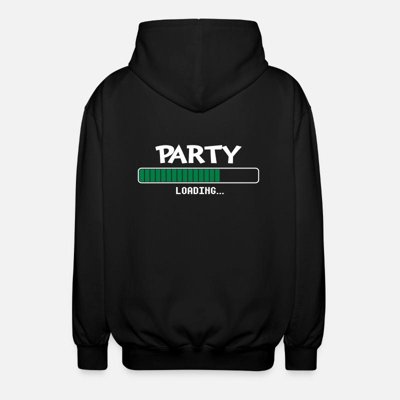 Party loading loading bar - Unisex Hooded Jacket - black