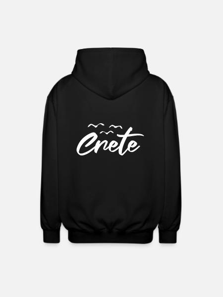 Crete Seagulls Crete Greece - Unisex Hooded Jacket - black