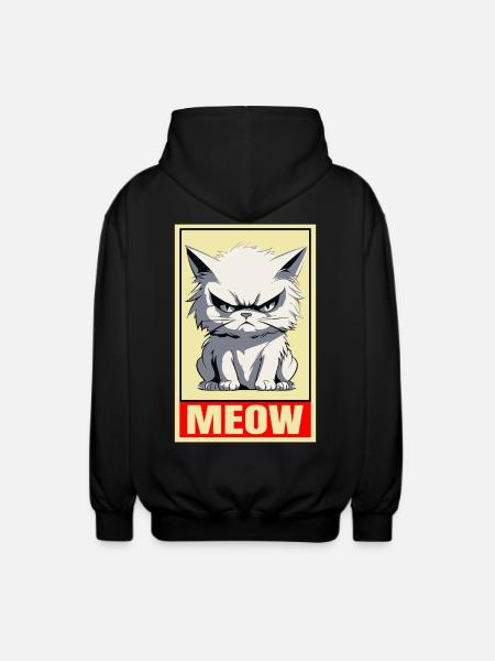 Chat Miaou Drôle - Veste à capuche unisexe - noir