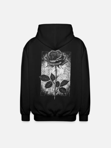 Rose de style gothique - Veste à capuche unisexe - noir