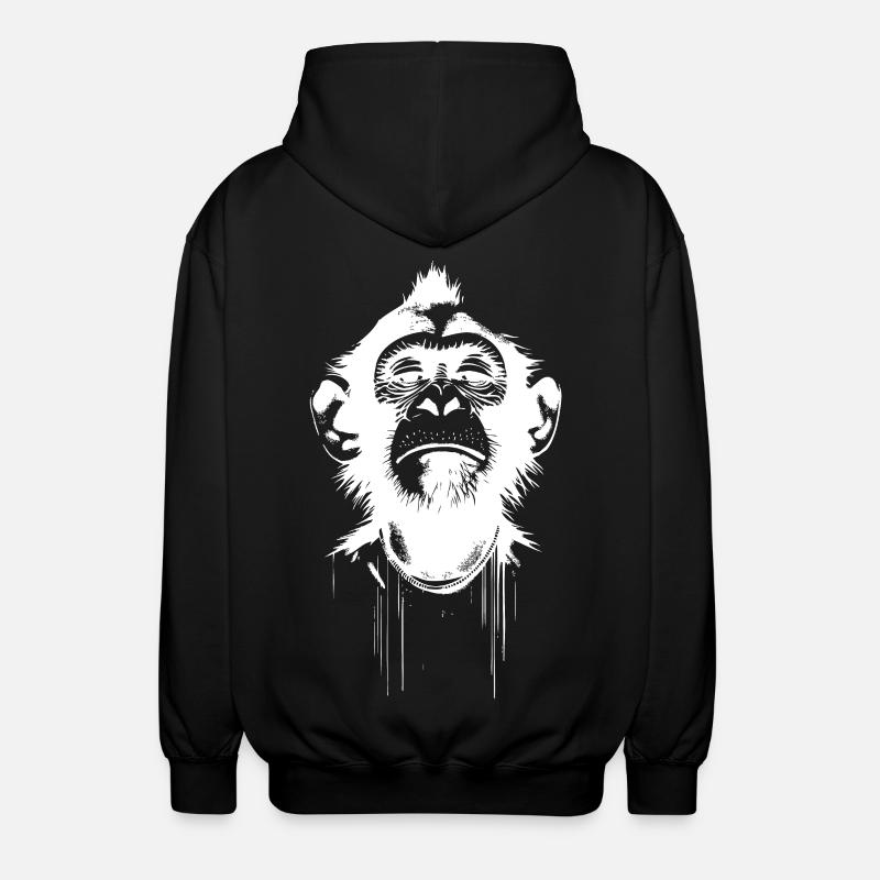 Monkey President - Unisex Kapuzenjacke - Schwarz