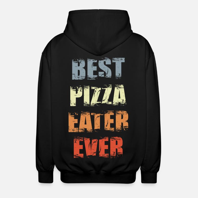 Drôle de mangeur de pizza - Veste à capuche unisexe - noir