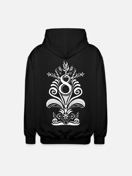 Kurbits V8 No:2 - weiß - Unisex Kapuzenjacke - Schwarz