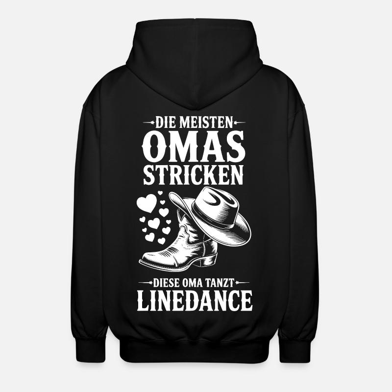 Grand-mère Dancing LineDance - Veste à capuche unisexe - noir