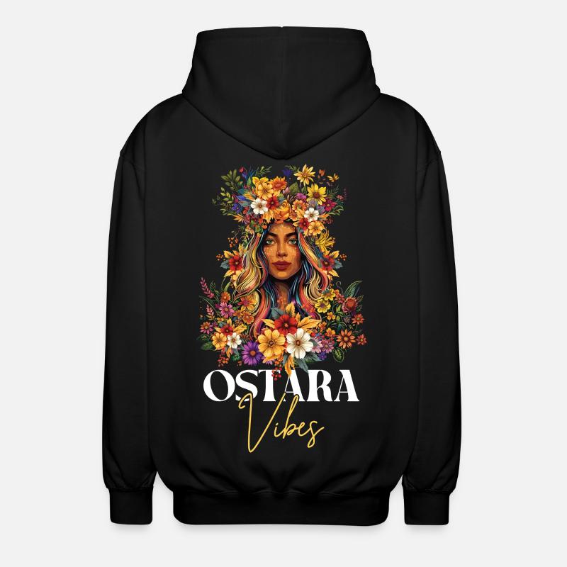 Ambiance Ostara Joyeuses Pâques Bénédictions d’Ostara - Veste à capuche unisexe - noir