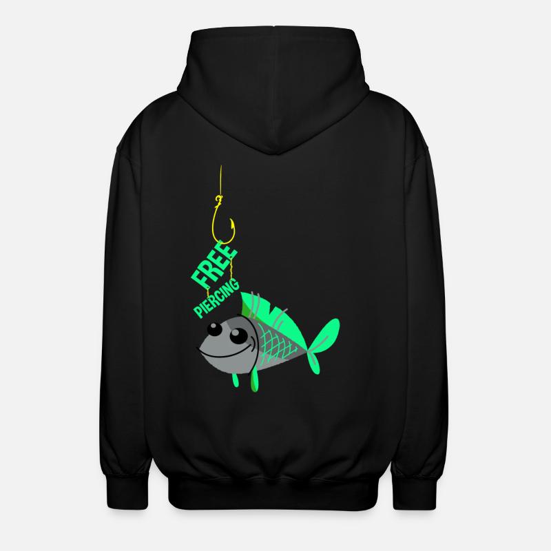 Piercing gratuit - Veste à capuche unisexe - noir