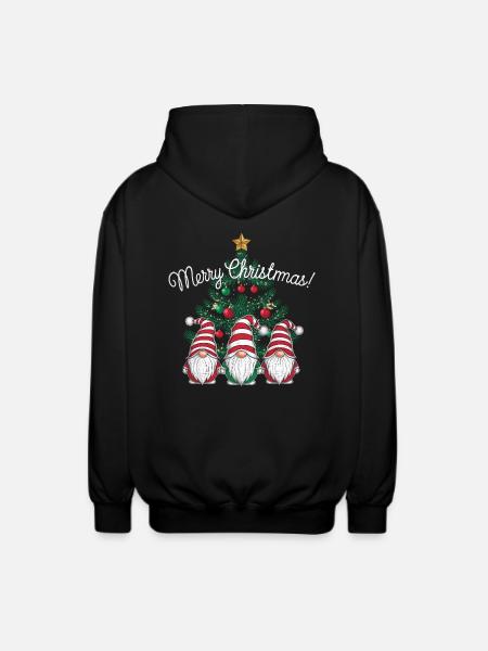 Gnom Weihnachtspullover Gnome Weihnachten - Unisex Kapuzenjacke - Schwarz
