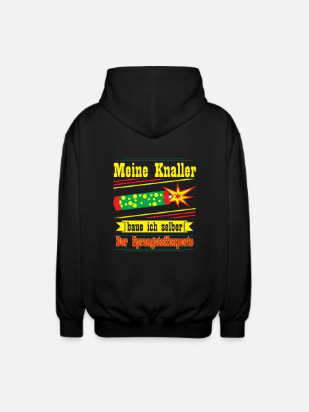 Sprengstoffexperte, silvester - Unisex Kapuzenjacke - Schwarz