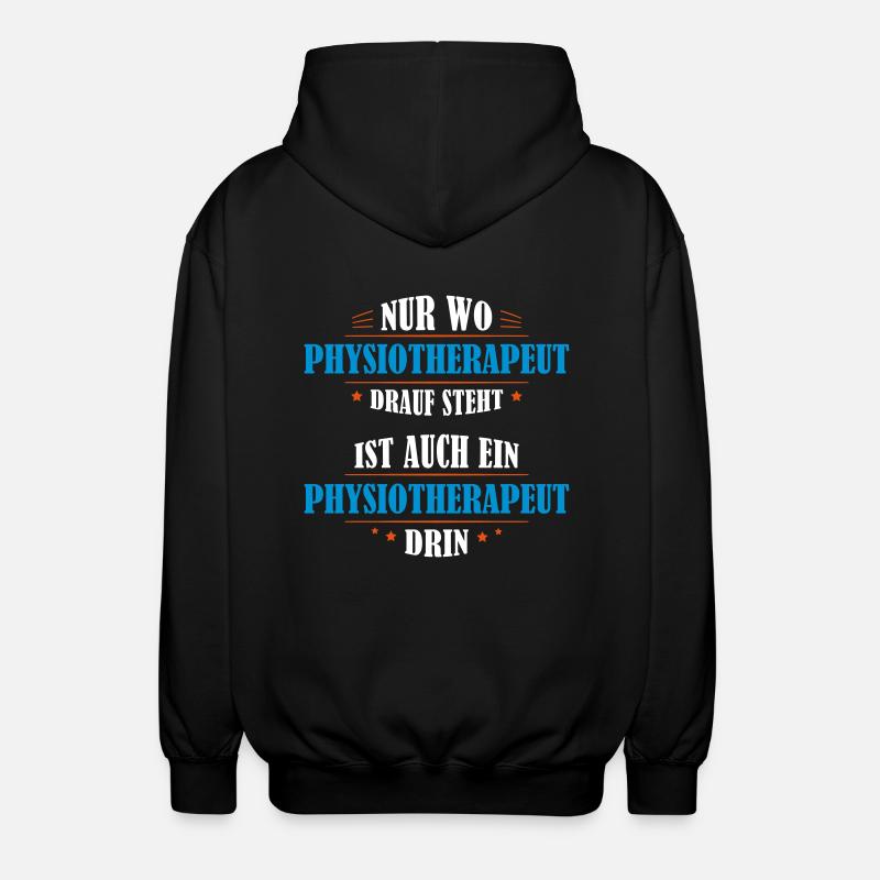 Physiotherapeut Beruf Geschenk - Unisex Kapuzenjacke - Schwarz