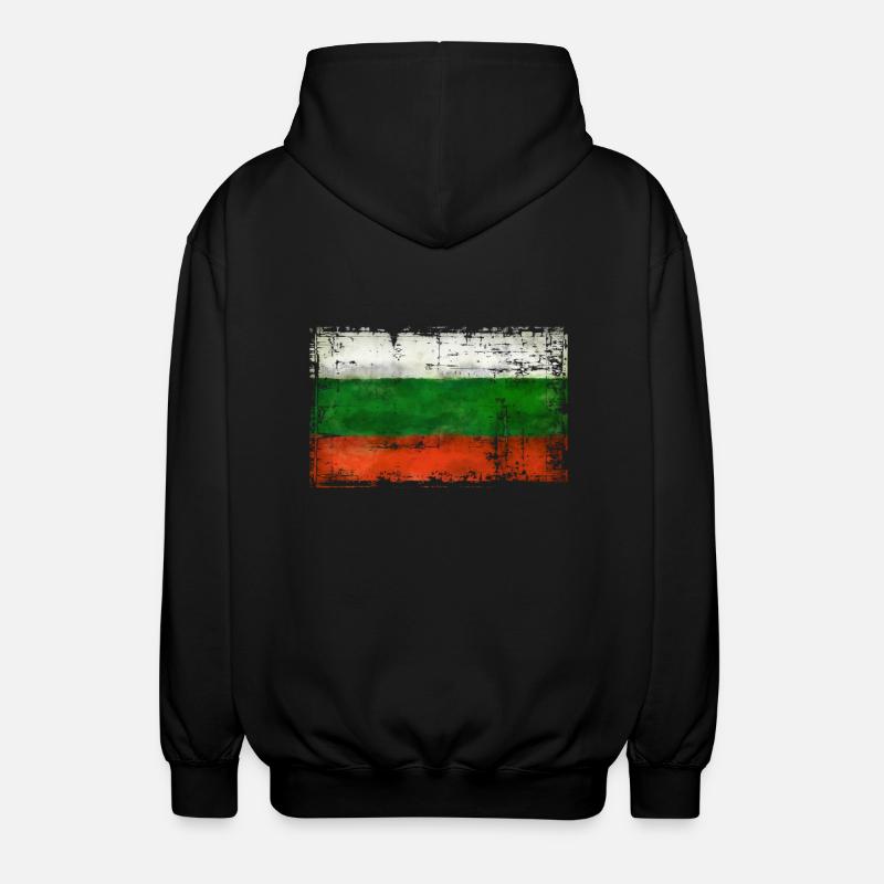 Bulgarie - Bulgarie - Veste à capuche unisexe - noir