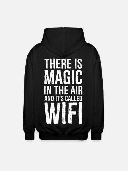 there is magic in the air - Unisex Hooded Jacket - black