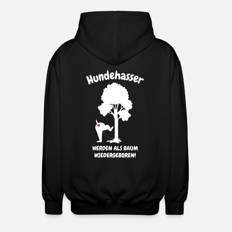 chien chien amoureux chiot - Veste à capuche unisexe - noir