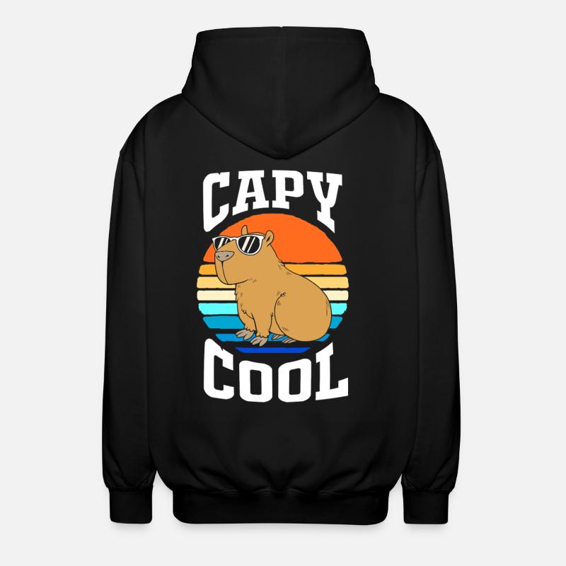 Capibara Capybara - Unisex Hooded Jacket - black
