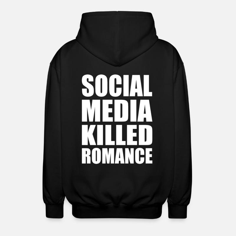 social media killed romance - Veste à capuche unisexe - noir