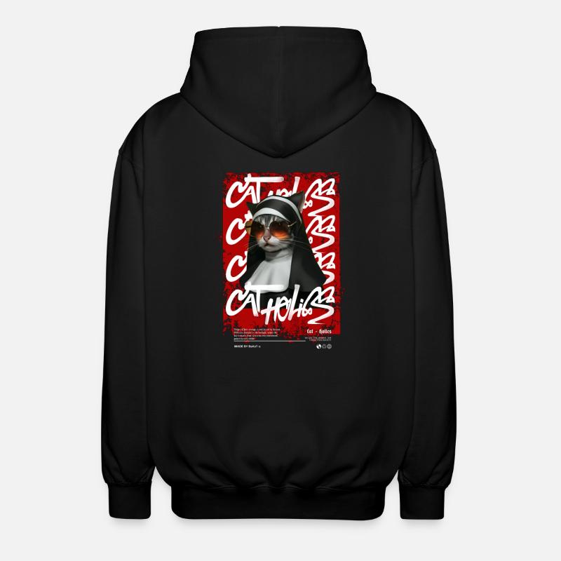 Cat-holics - Unisex Kapuzenjacke - Schwarz