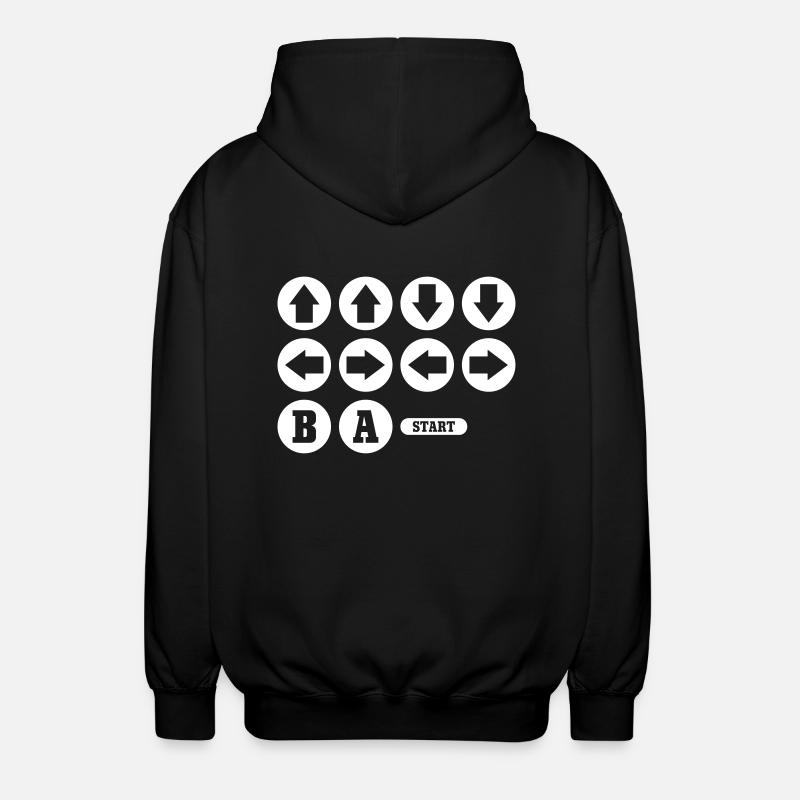 Cheat Code Video Game - Unisex Hooded Jacket - black