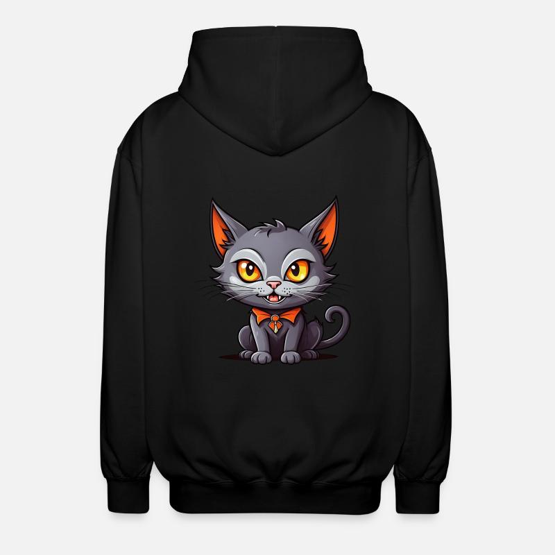 Chat vampire noir - Veste à capuche unisexe - noir