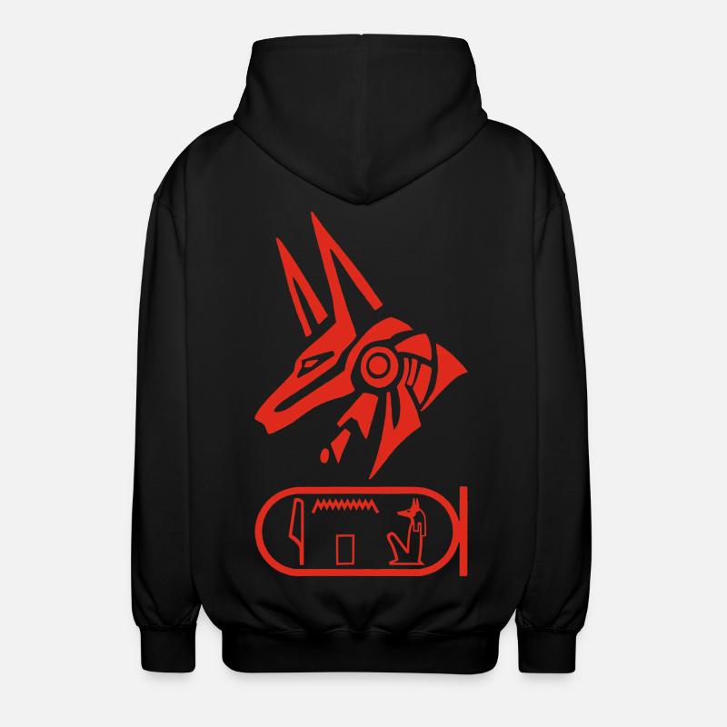 Dieu Anubis (rouge) - Veste à capuche unisexe - noir