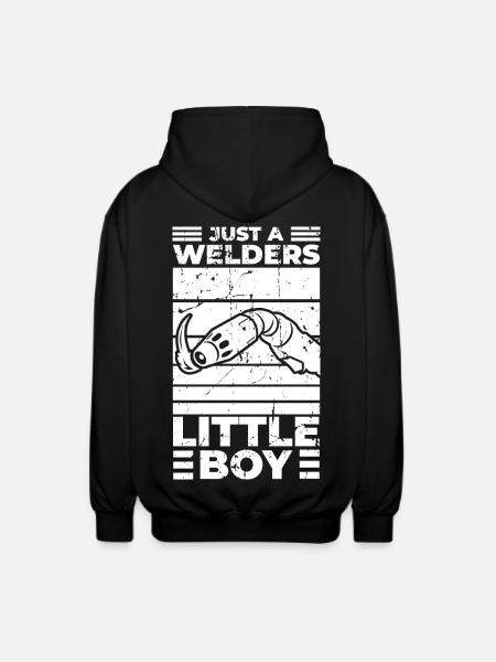 Funny welder boy - Unisex Hooded Jacket - black