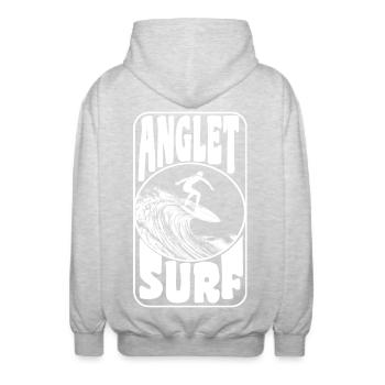 ANGLET - Veste à capuche unisexe - gris clair chiné - Dos - AI Model Male 185 light (185cm)