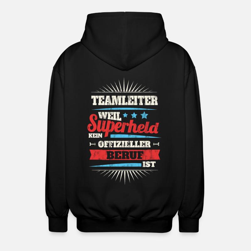 teamleiter - Unisex Kapuzenjacke - Schwarz