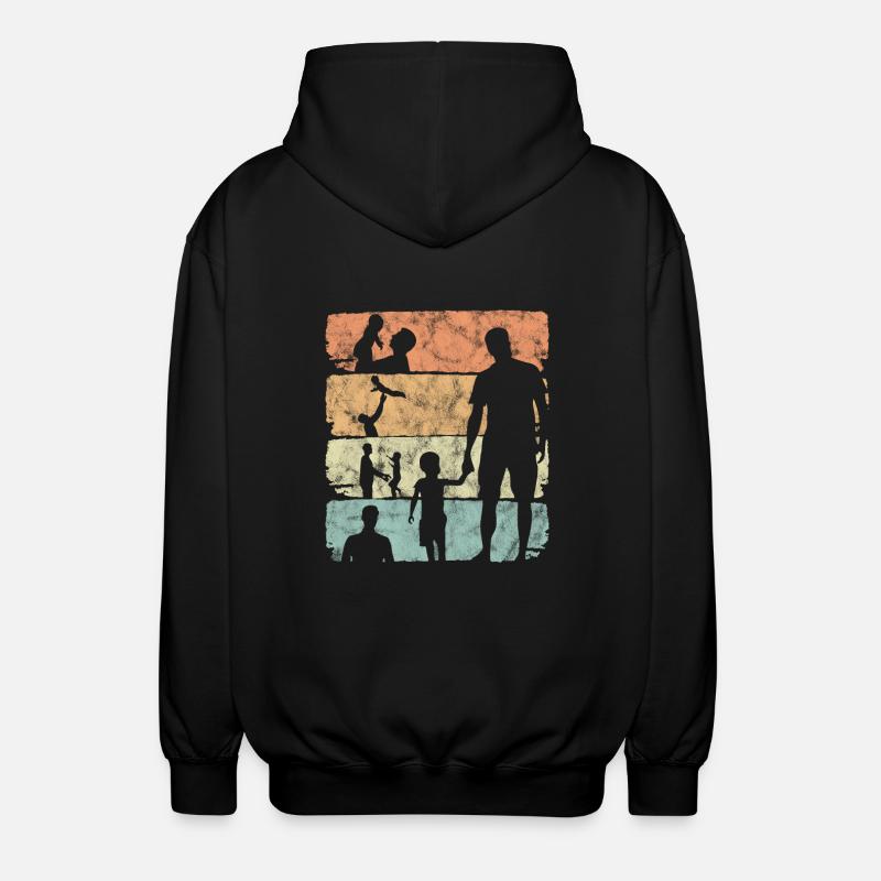 Papa Vater Vatertag Geschenk - Unisex Kapuzenjacke - Schwarz