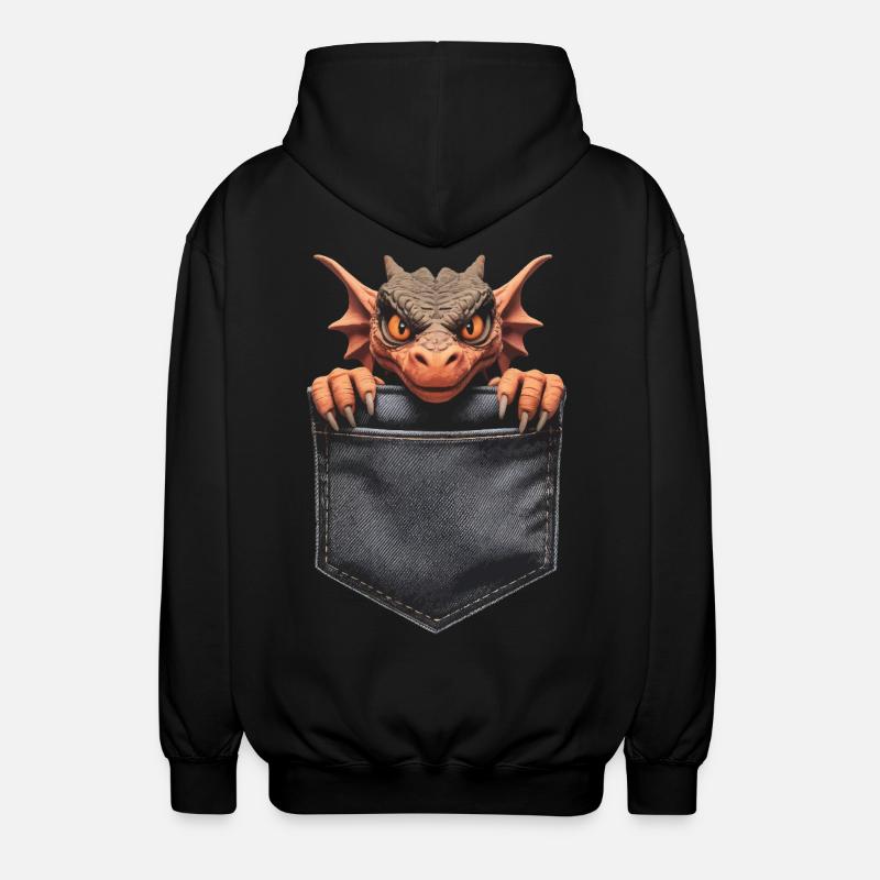 Drachen - Unisex Kapuzenjacke - Schwarz