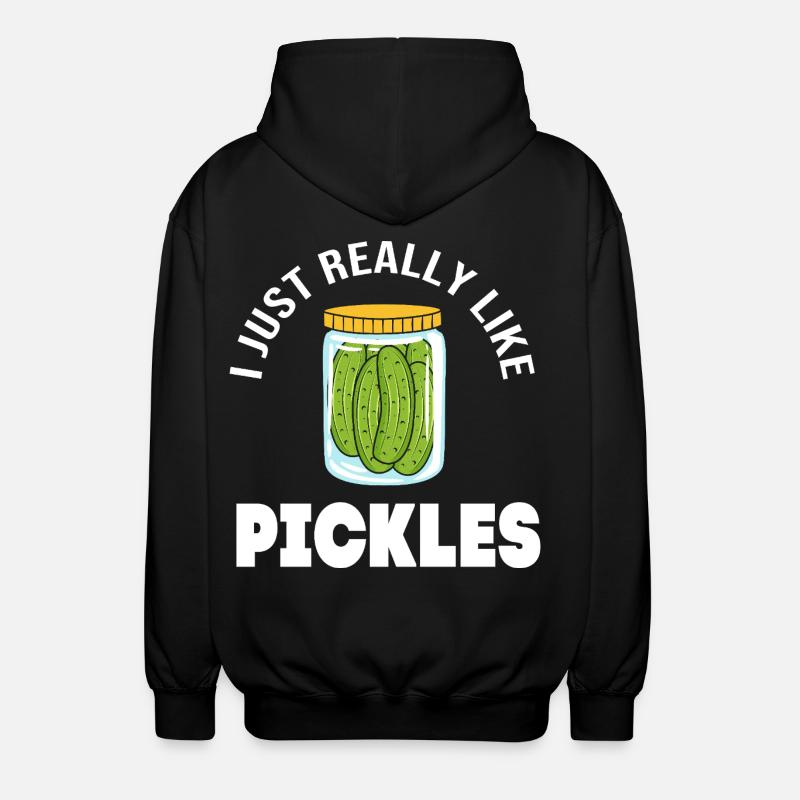 Pickle Cucumber Cucumber - Unisex Hooded Jacket - black