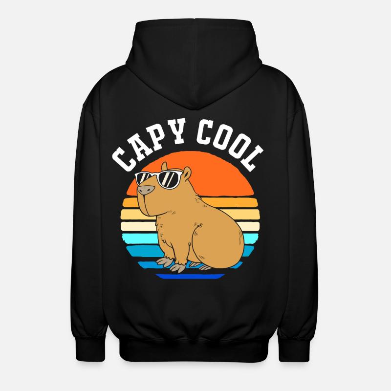 Capybara Capibara - Unisex Hooded Jacket - black
