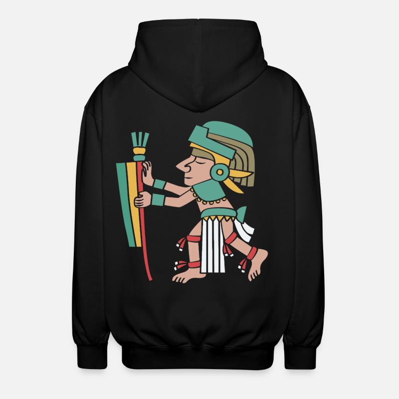 Maya kalender aztec Inka - Unisex Kapuzenjacke - Schwarz