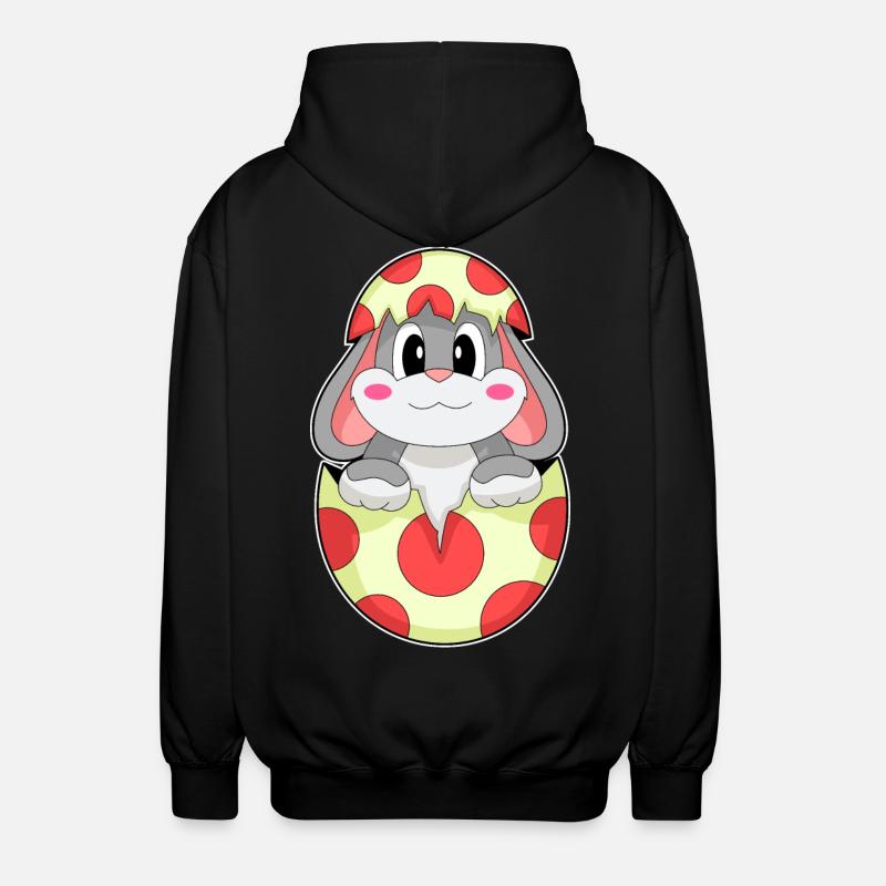 Bunny Egg - Unisex Hooded Jacket - black