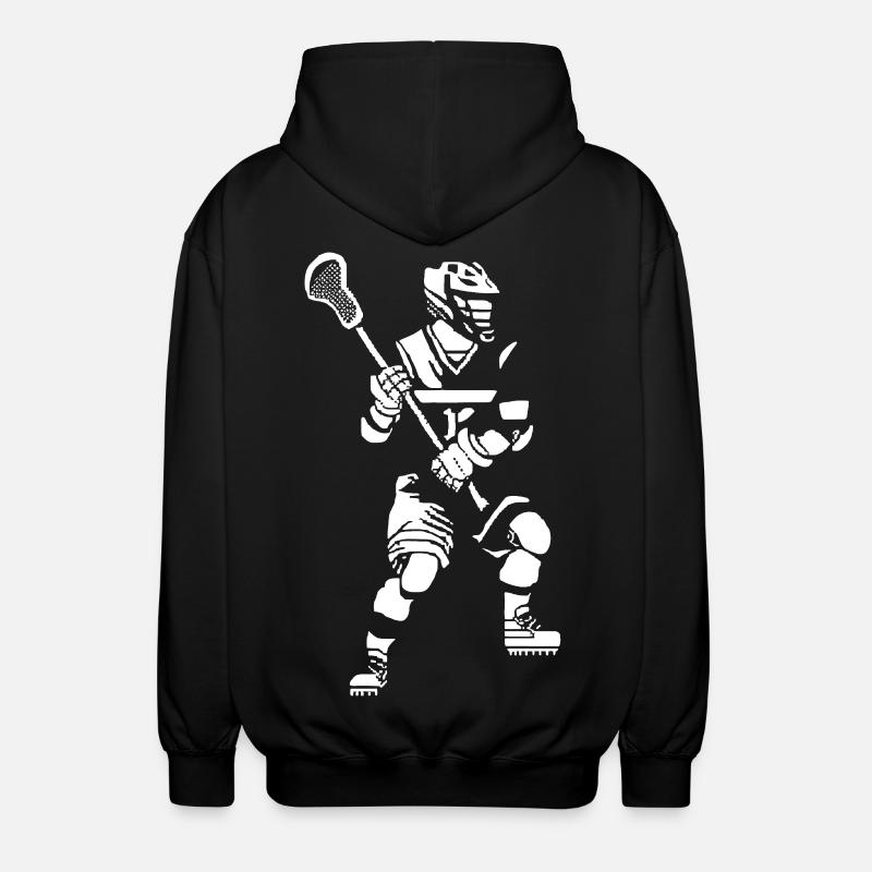 Joueur de crosse Pixel Art - Veste à capuche unisexe - noir