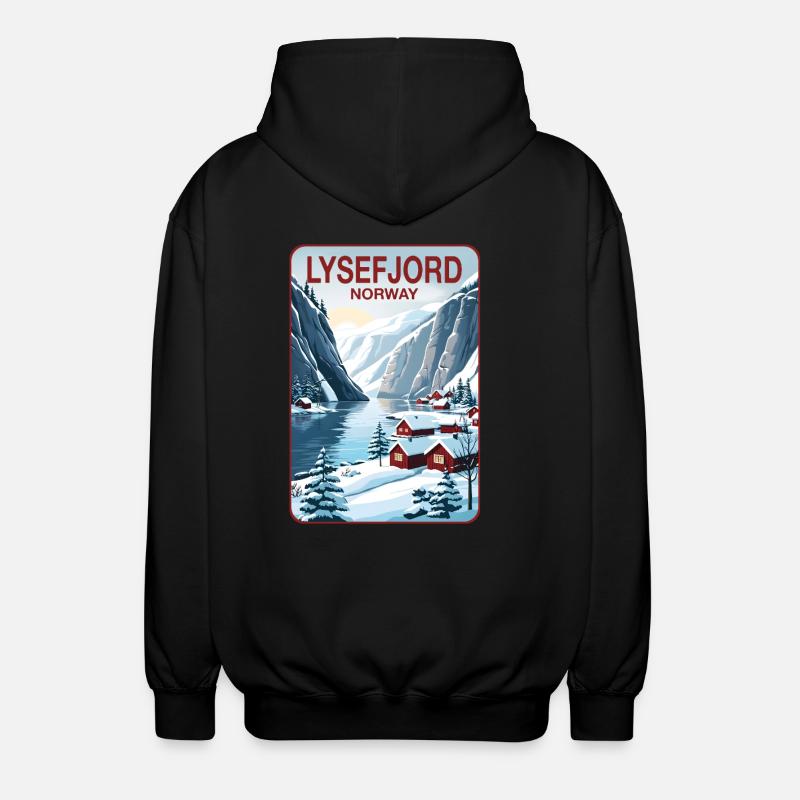LyseFjord - Unisex Kapuzenjacke - Schwarz