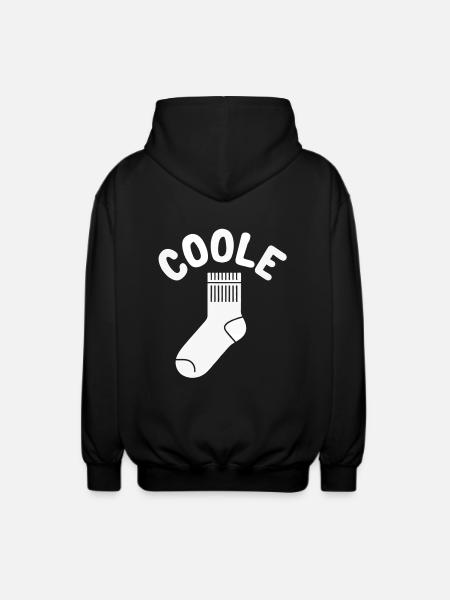 Cool sock - fun motivational design - Unisex Hooded Jacket - black