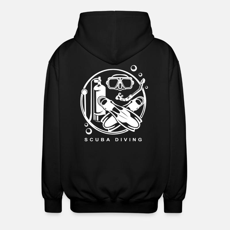 Scuba Diving - Tauchen Silhouette - Unisex Hooded Jacket - black
