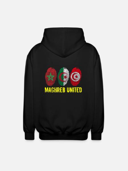 MAGHREB UNITED المغرب - Unisex Kapuzenjacke - Schwarz