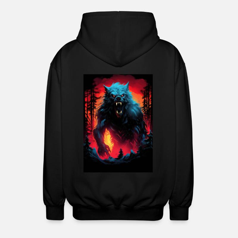 Loup-garou Werwolf - Veste à capuche unisexe - noir