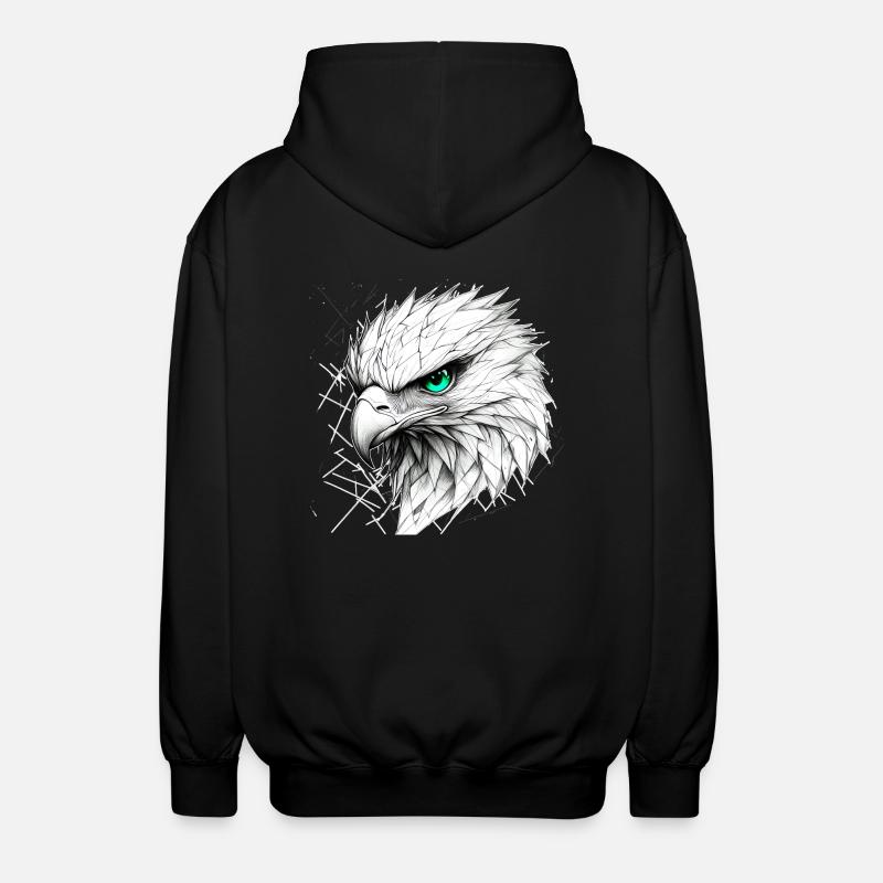 Libre comme l’aigle - Veste à capuche unisexe - noir