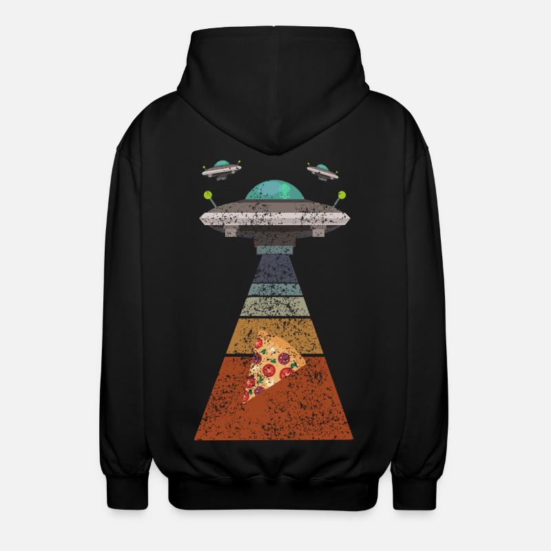 Pizza Ufo - Veste à capuche unisexe - noir