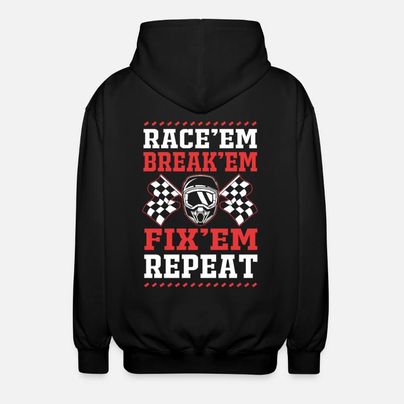 Course de dragsters - Veste à capuche unisexe - noir