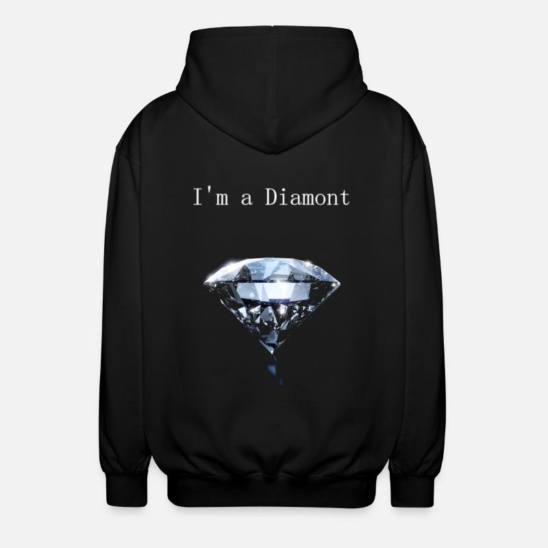 Ich bin ein Diamant - Unisex Kapuzenjacke - Schwarz