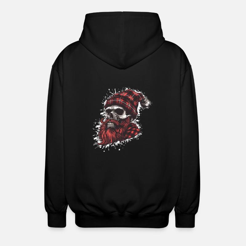 Lumberjack Skull - Unisex Hooded Jacket - black